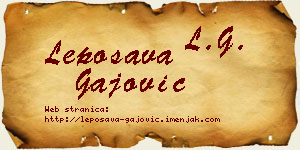 Leposava Gajović vizit kartica